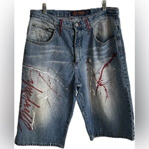 Miskeen Originals Hand Painted Baggy Shorts. Men’s 34. Pre-owned good condition.
